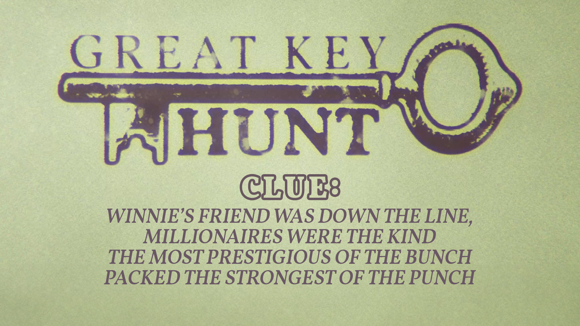 Key Hunt Clue 1